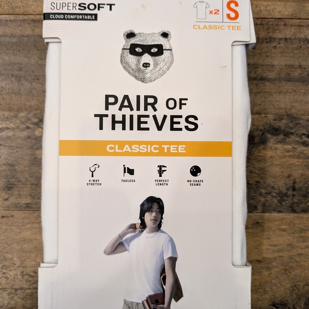 Pair of Thieves Men’s Classic Tee, Size Small- White